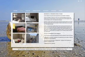 Website ontwerp voor een vakantiehuis aan zee.