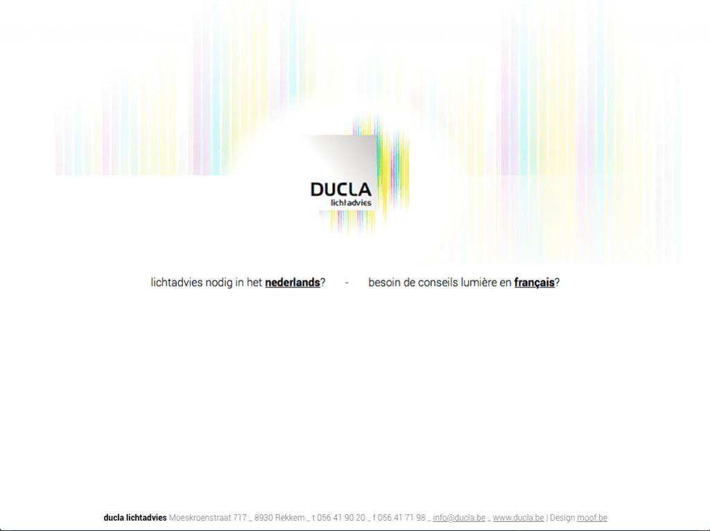Nieuwe site voor Ducla lichtadvies door Moof grafisch ontwerp