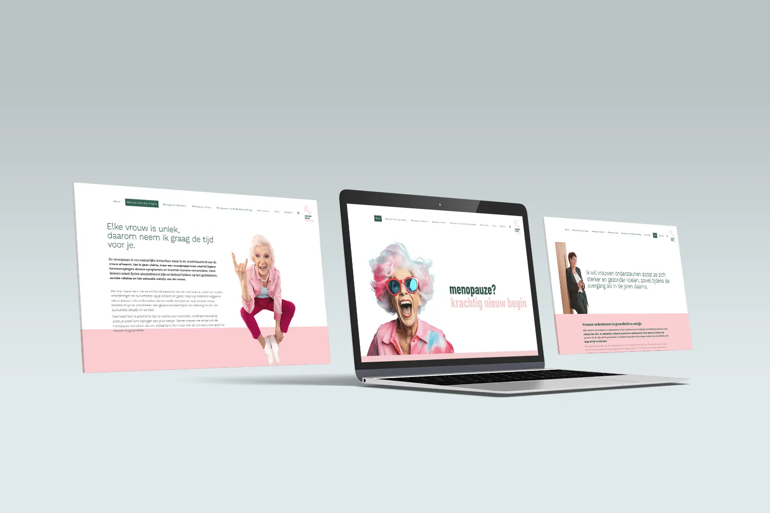 menohulp_website de website voor menohulp getoond op een laptop scherm