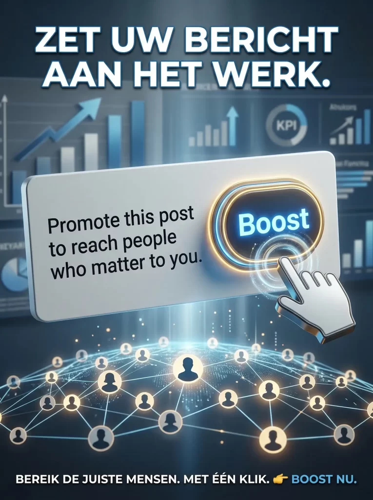 LinkedIn Boost-knop op een bedrijfspagina voor KMO's